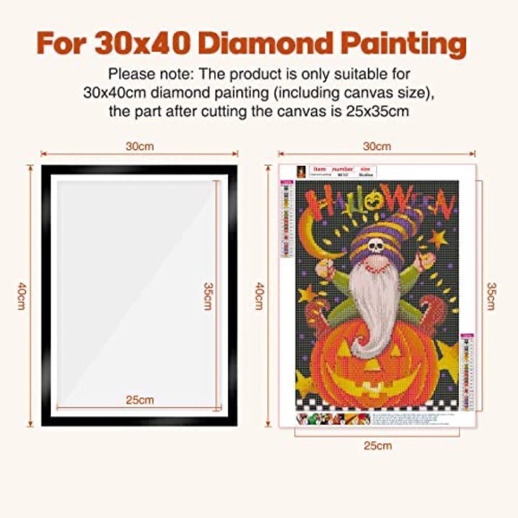 Magnetic Diamond Painting Canvas Frames 12X16in with 6PCS Transparent Hook 2Pack - Picture 2 of 8
